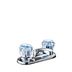4" Double Acrylic Handles Brass Basin Faucet with Brass Nozzle